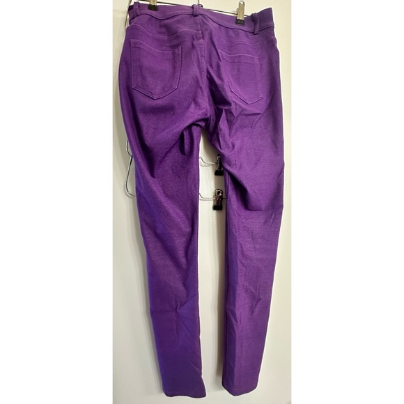 YELETE Purple Stretch Jeggings M – Winter Skinny Pull-On Pants w/ Pockets - Picture 5 of 5